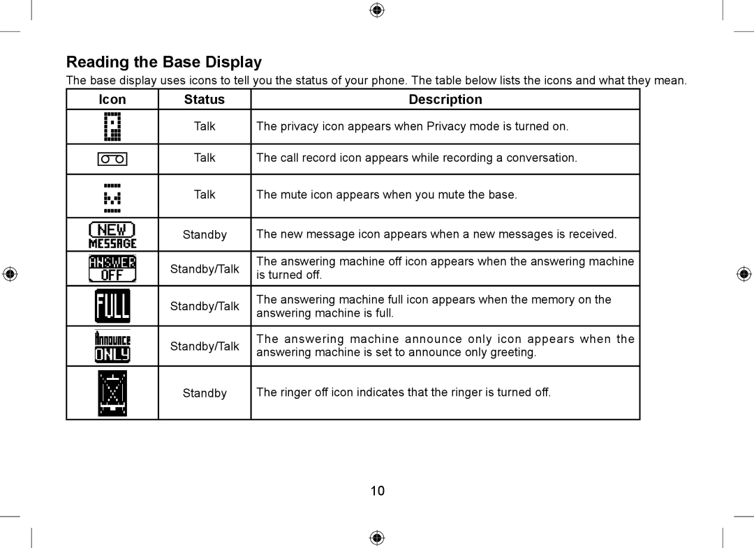 Uniden DSS7955+2, DSS7955+1 owner manual Reading the Base Display 