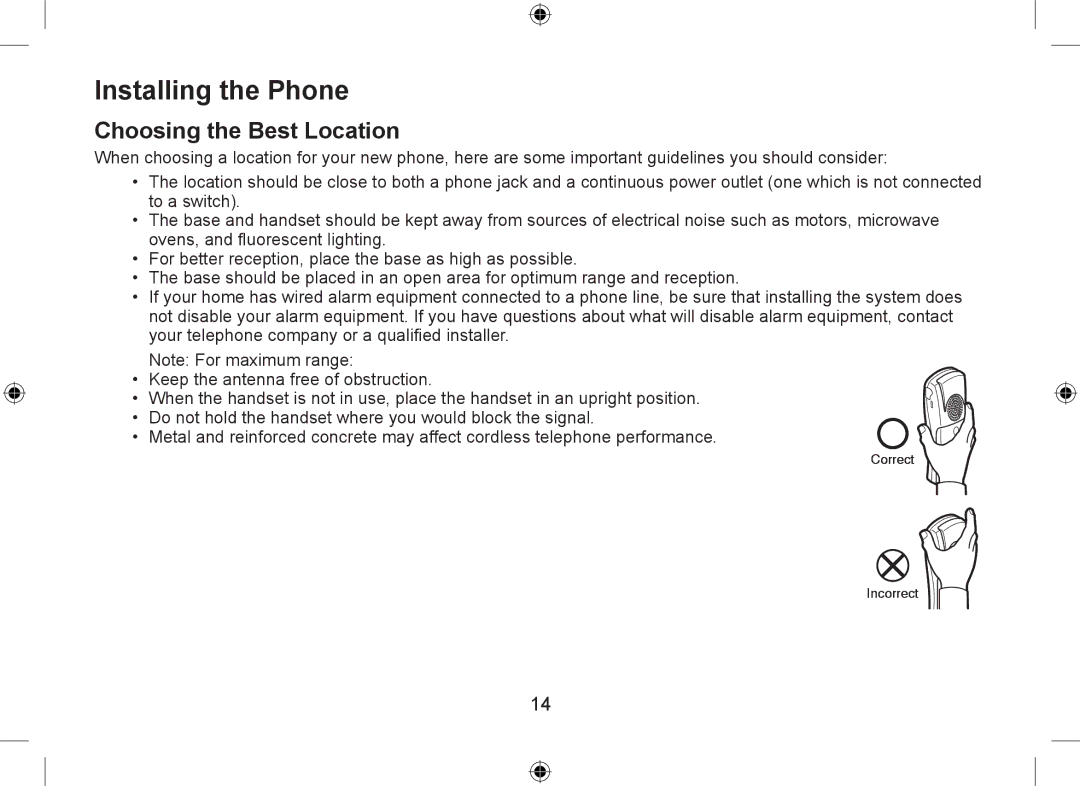 Uniden DSS7955+1, DSS7955+2 owner manual Installing the Phone, Choosing the Best Location 