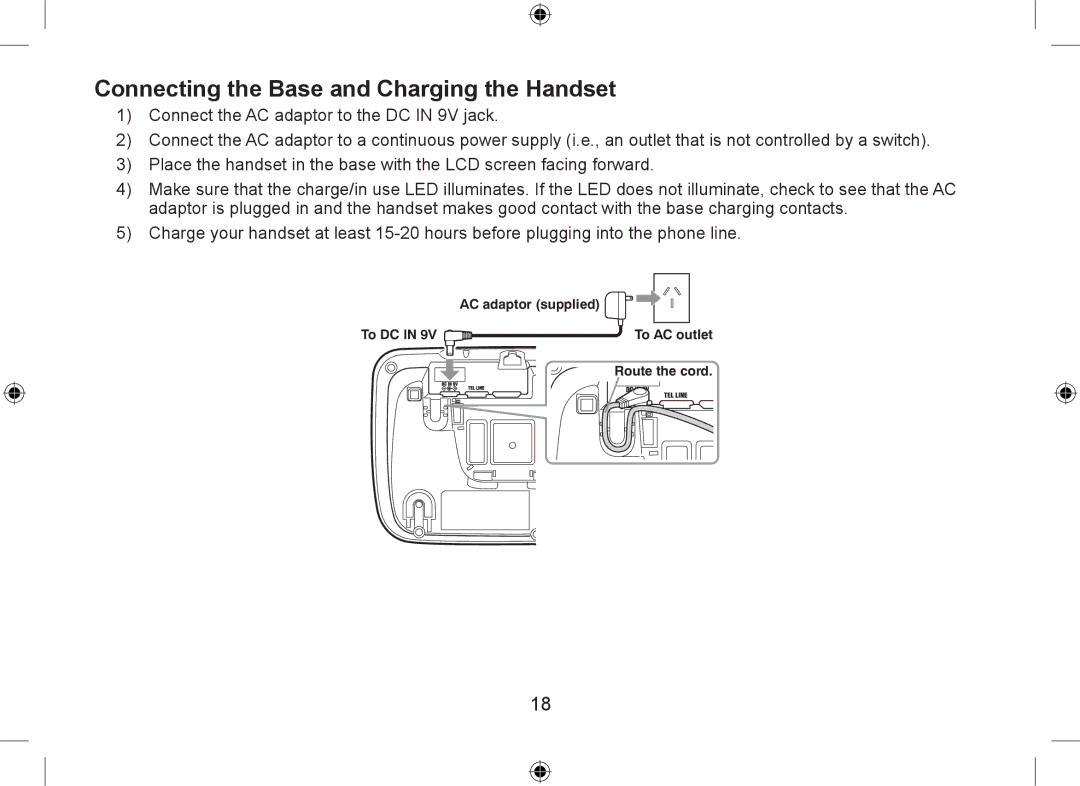 Uniden DSS7955+1, DSS7955+2 owner manual Connecting the Base and Charging the Handset 