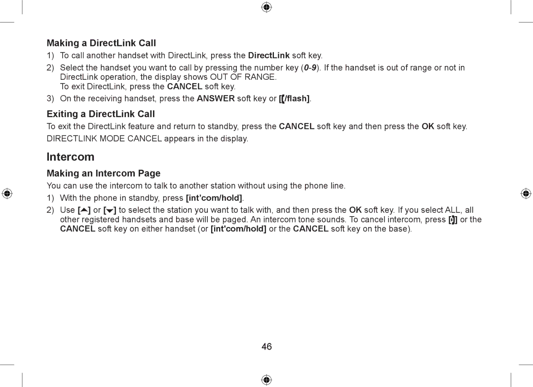 Uniden DSS7955+2, DSS7955+1 owner manual Making a DirectLink Call, Exiting a DirectLink Call, Making an Intercom 