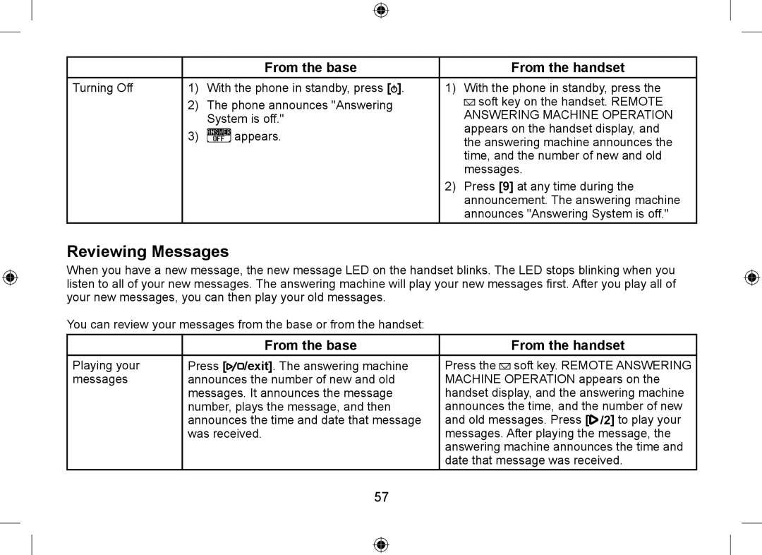 Uniden DSS7955+1, DSS7955+2 owner manual Reviewing Messages, Answering Machine Operation 