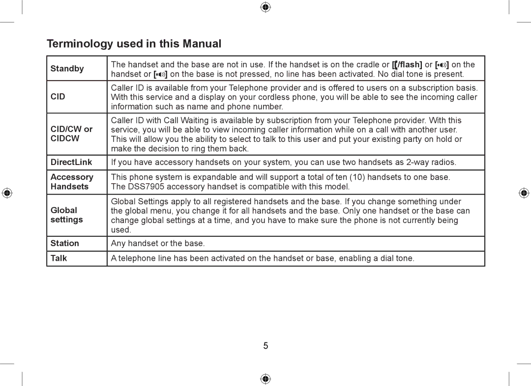 Uniden DSS7955+1, DSS7955+2 owner manual Terminology used in this Manual 