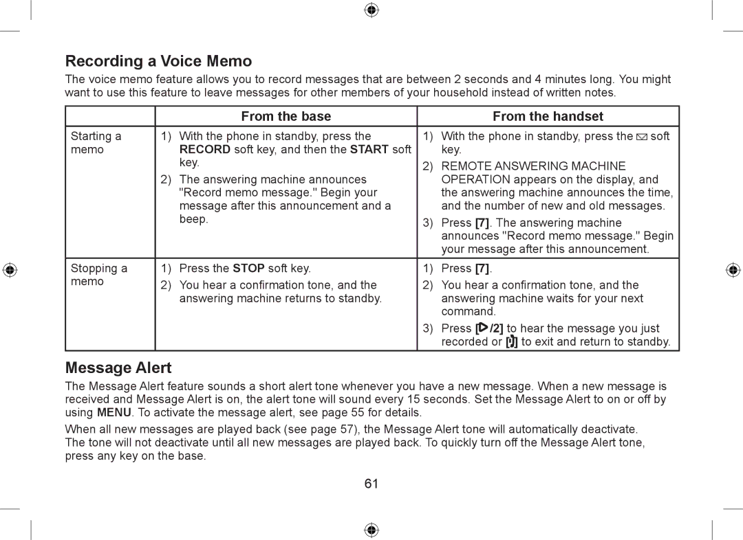 Uniden DSS7955+2, DSS7955+1 owner manual Recording a Voice Memo, Message Alert 