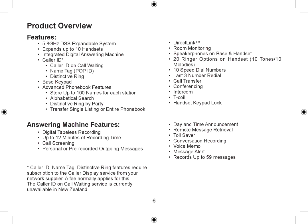 Uniden DSS7955+1, DSS7955+2 owner manual Product Overview, Answering Machine Features 