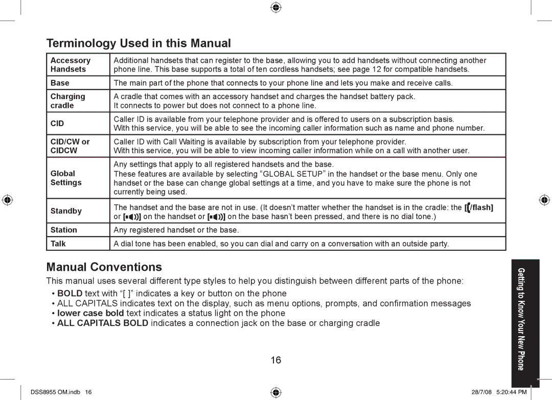 Uniden DSS8955+2, DSS8955+1, DSS8955+3 manual Terminology Used in this Manual, Manual Conventions 