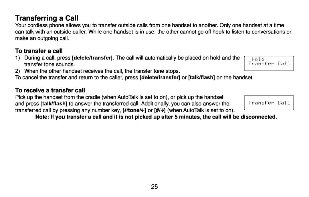 Uniden DX14560 Series, DX14561 Series manual Transferring a Call, To transfer a call, To receive a transfer call 
