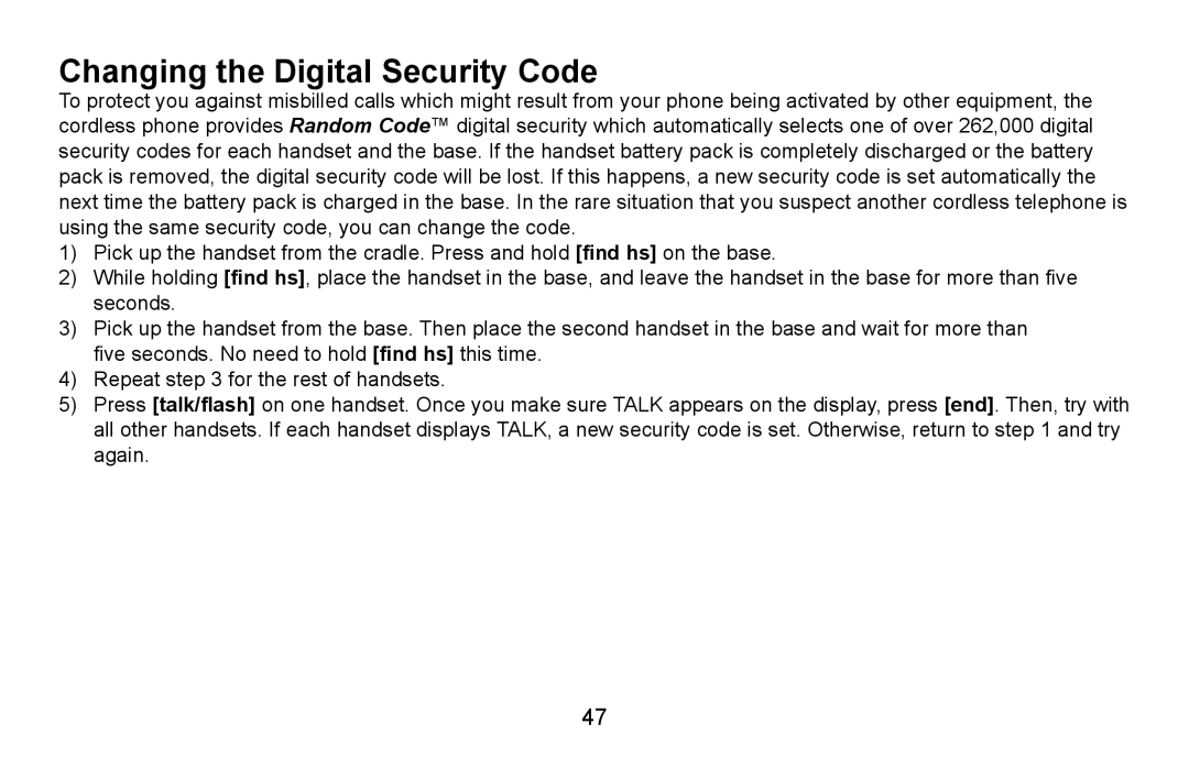 Uniden DXAI5688 manual Changing the Digital Security Code 