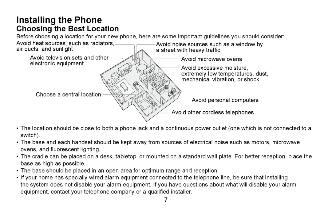 Uniden DXAI5688 manual Installing the Phone, Choosing the Best Location 