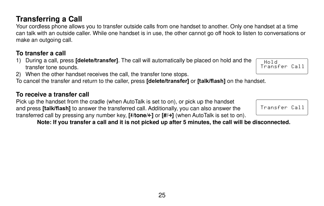 Uniden DXI4561 Series, DXI4560 Series manual Transferring a Call, To transfer a call, To receive a transfer call 