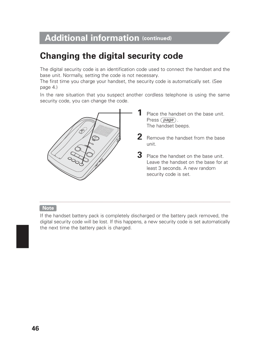 Uniden EXAI 7980 owner manual Changing the digital security code 