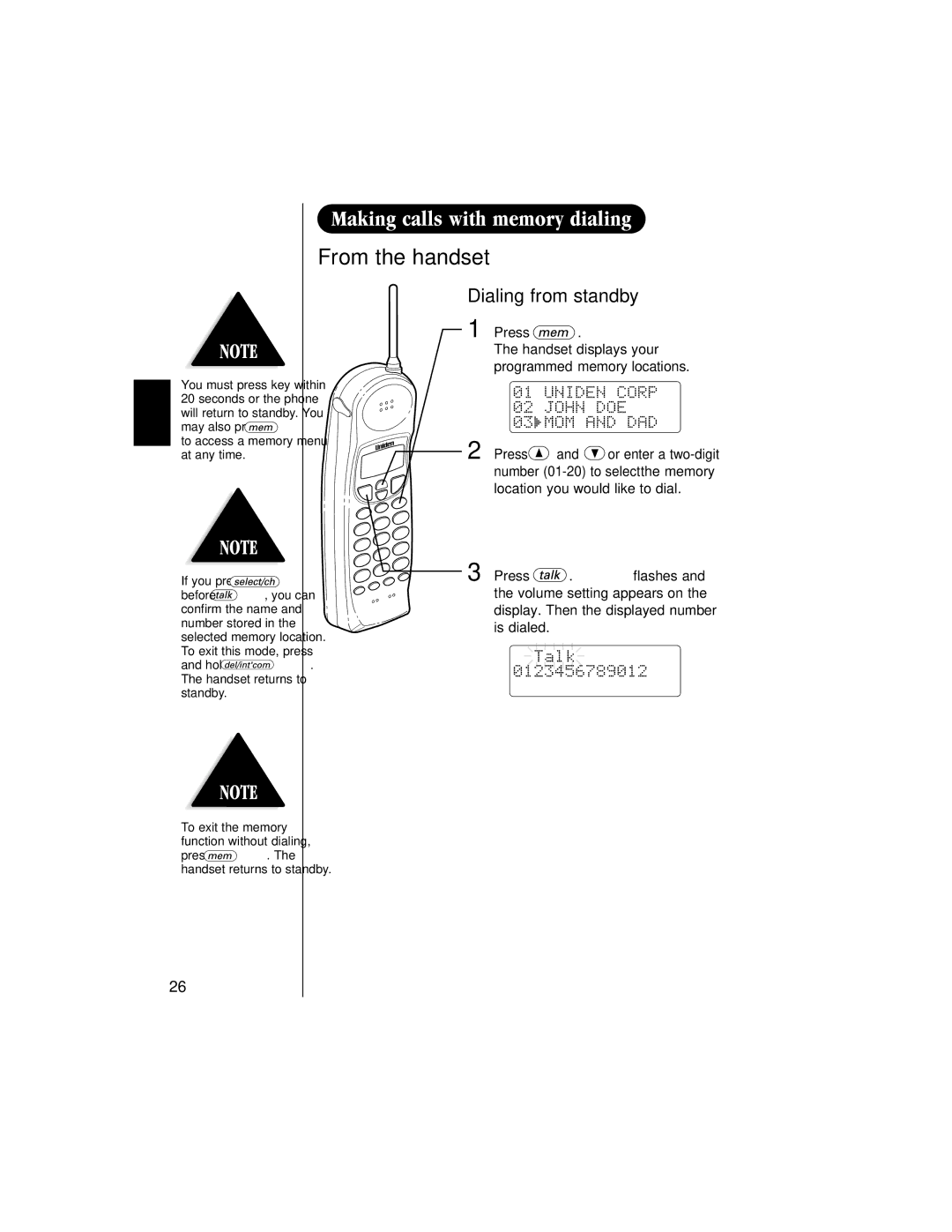 Uniden EXAI 985HS manual If you press 