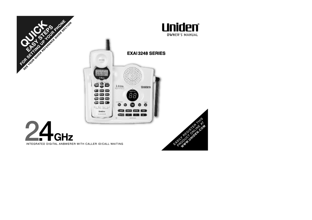 Uniden EXAI3248 manual 