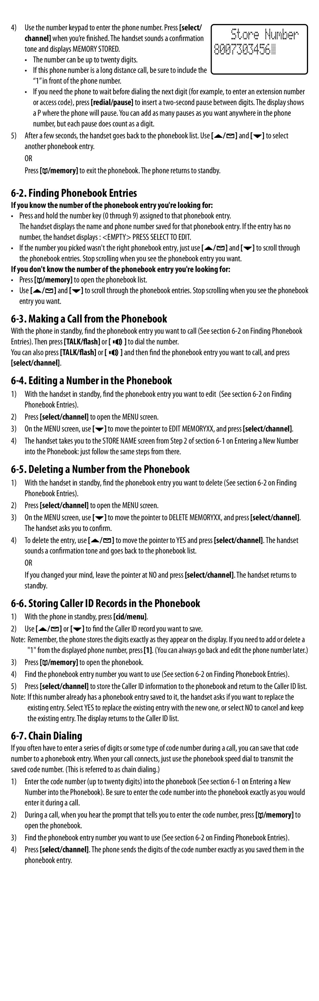 Uniden EXAI8580 manual Finding Phonebook Entries, Making a Call from the Phonebook, Editing a Number in the Phonebook 