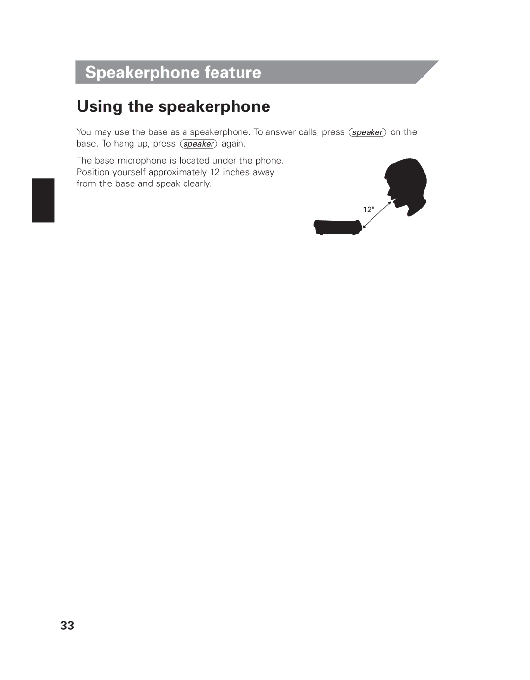 Uniden EXI 8965 owner manual Speakerphone feature, Using the speakerphone 