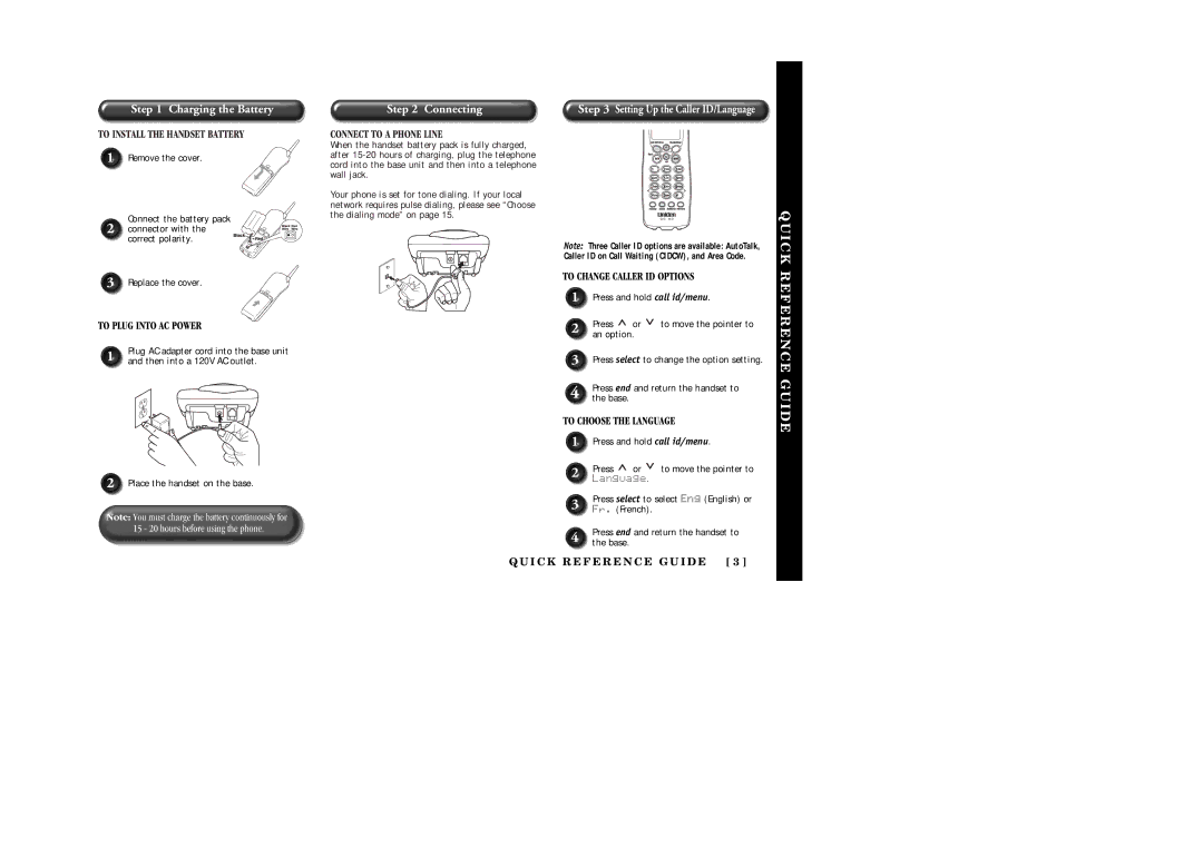 Uniden EXI2246 manual Quick Reference Guide 