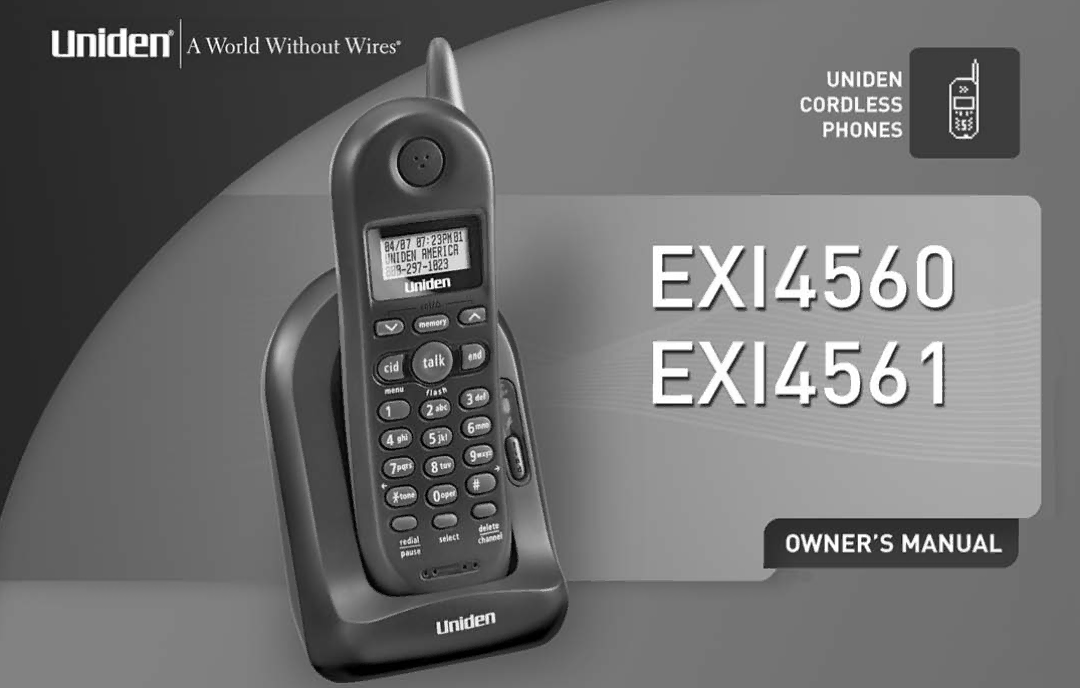 Uniden EXI4560 manual 