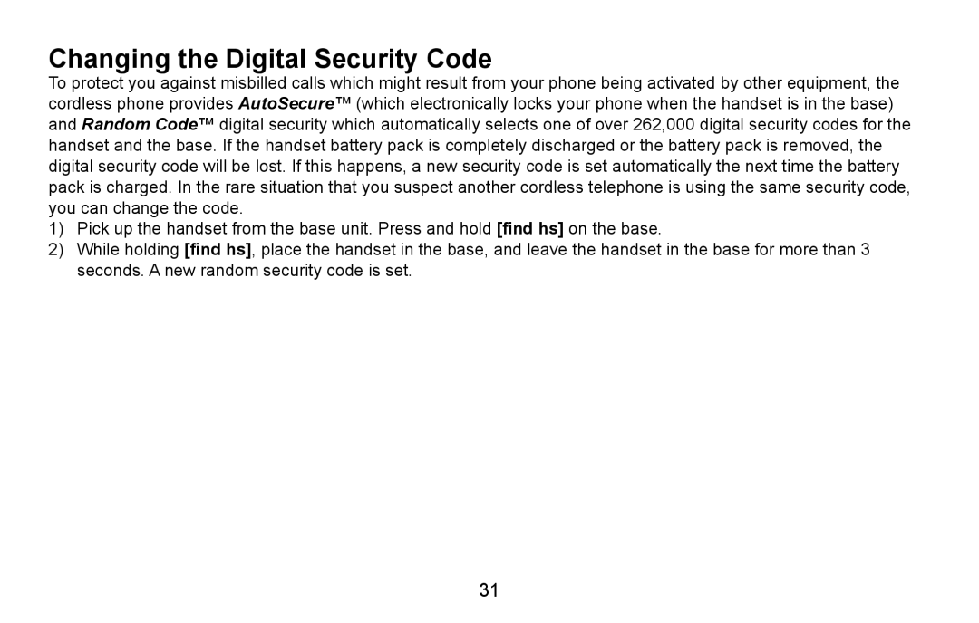 Uniden EXI5660 Series manual Changing the Digital Security Code 