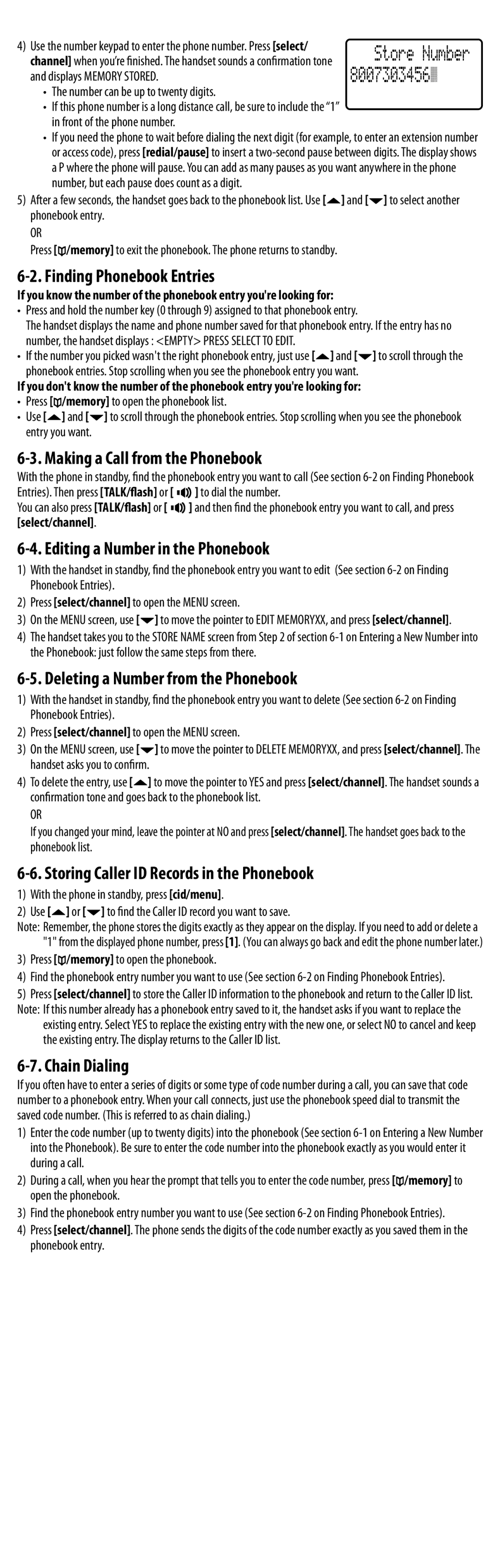 Uniden EXI8560 manual Finding Phonebook Entries, Making a Call from the Phonebook, Editing a Number in the Phonebook 