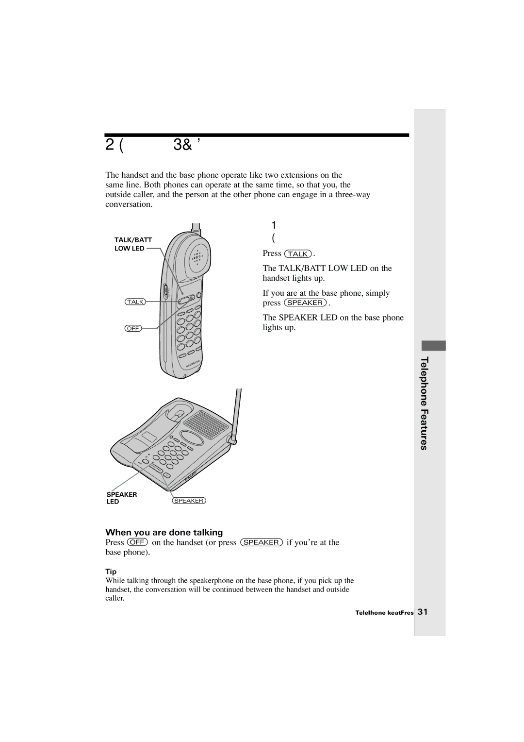 Uniden EXP2905 manual Having a three-way conference, To join the phone conversation, When you are done talking 