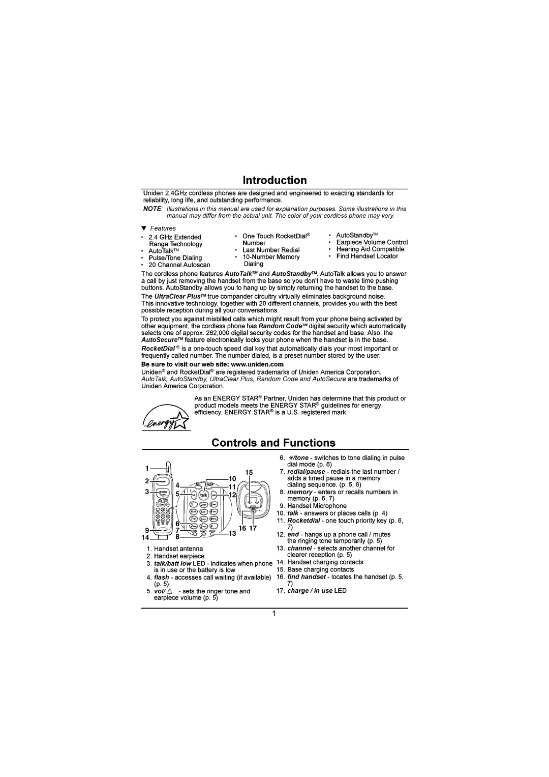 Uniden EXP7241, EXP7240 manual 