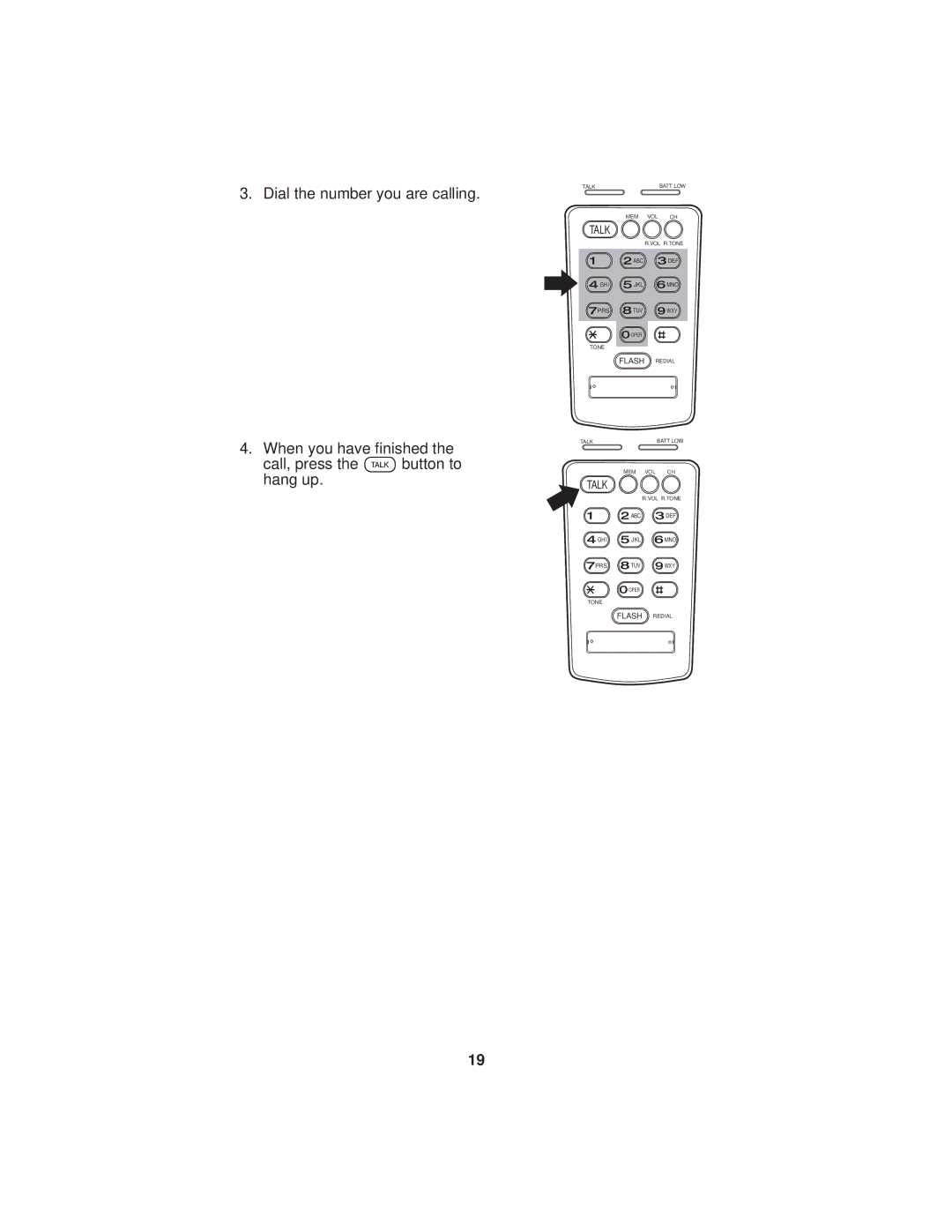 Uniden EXP900 important safety instructions 2ABC 3DEF 