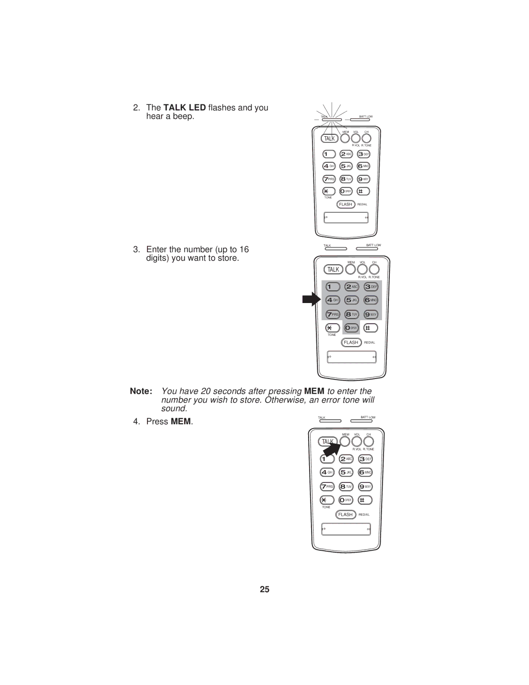 Uniden EXP900 important safety instructions Talk LED flashes and you hear a beep 