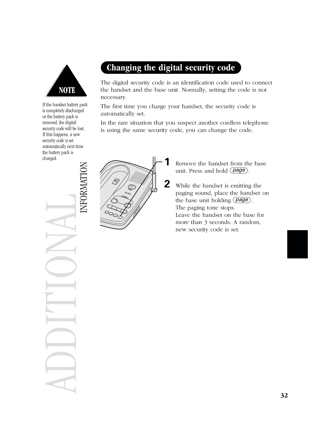 Uniden EXS 2050 manual Changing the digital security code 