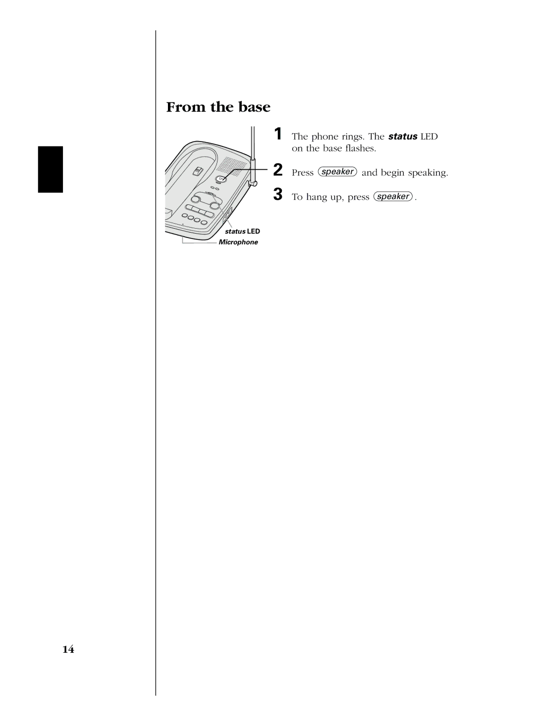 Uniden EXS 2080 manual From the base 