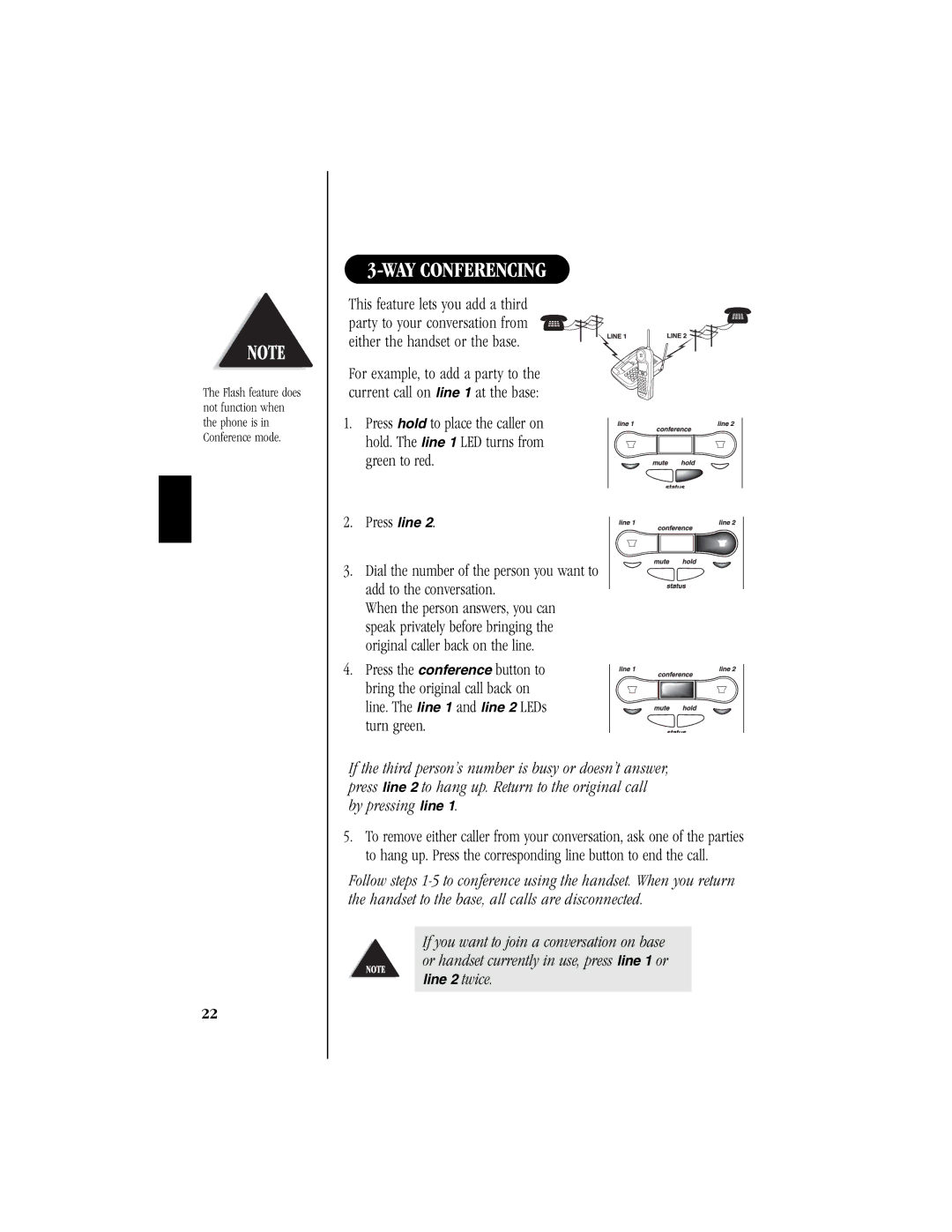 Uniden EXS 9965 manual WAY Conferencing 