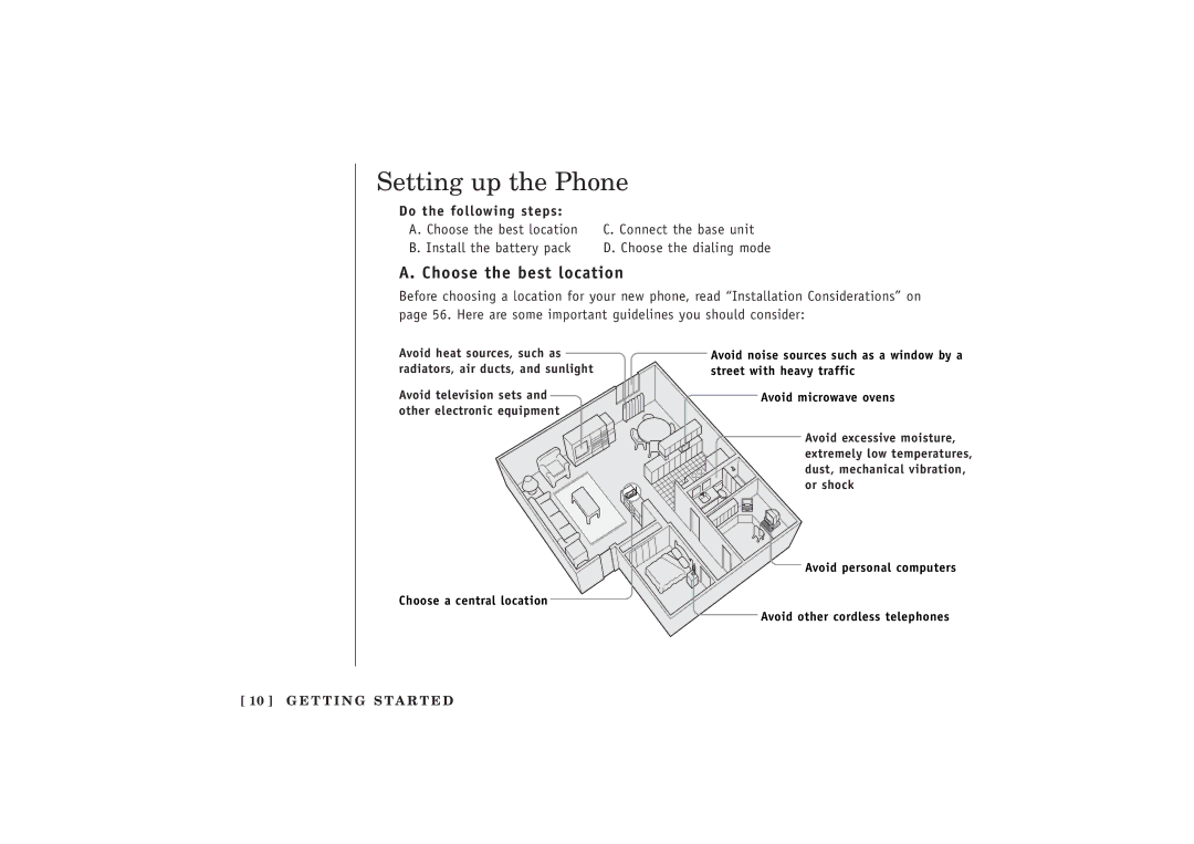 Uniden EXT 1480 manual Setting up the Phone, Choose the best location, Do the following steps 