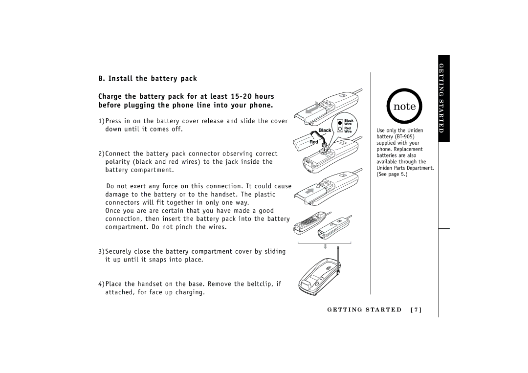 Uniden EXT1160, EXT1165 manual Getting Started 