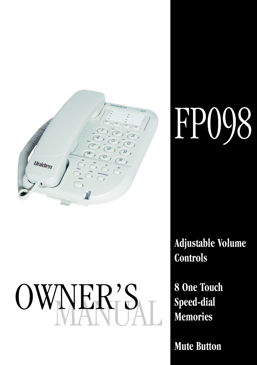 Uniden FP098 manual 