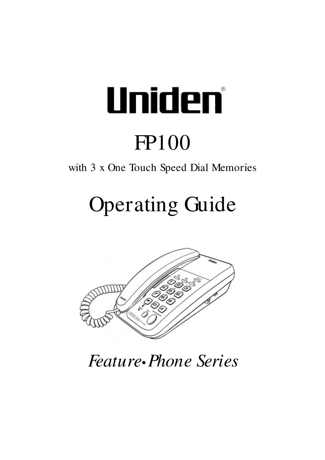 Uniden FP100 manual 