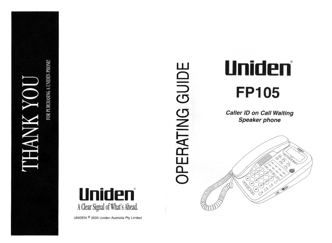 Uniden FP105 manual 