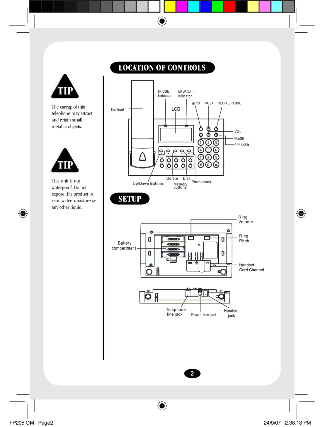 Uniden FP205 manual Location of Controls, Lcd 