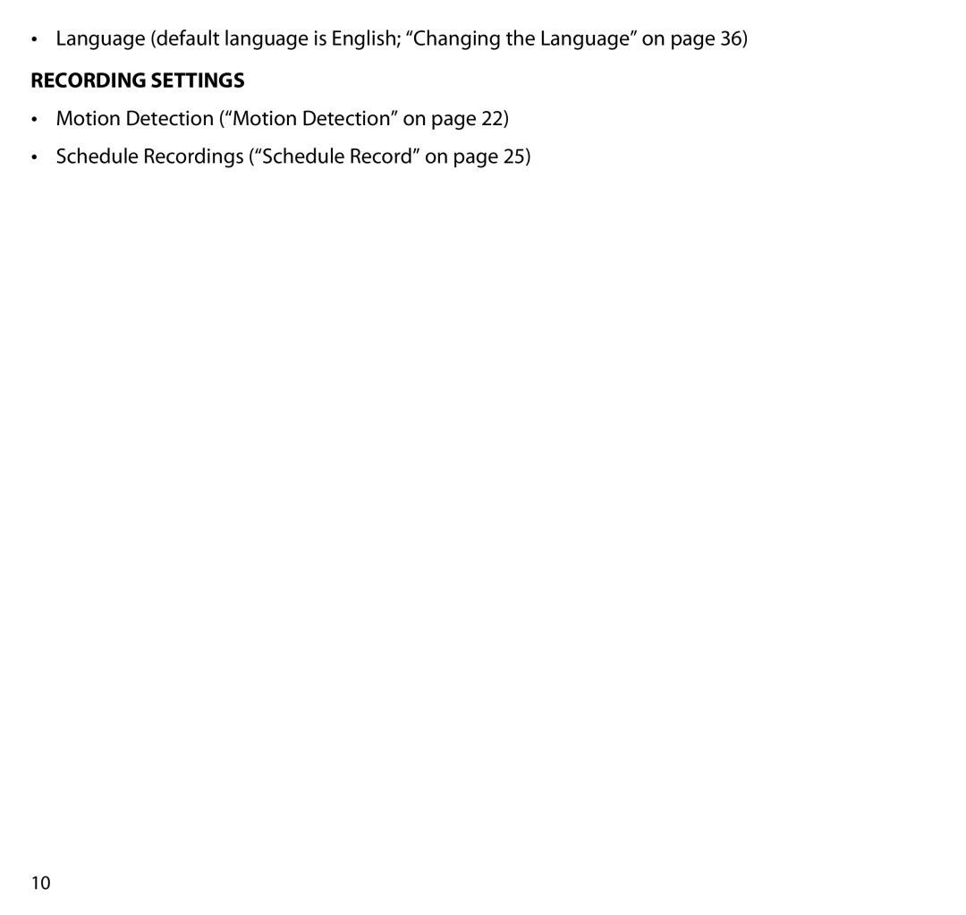 Uniden G403 manual Recording Settings 