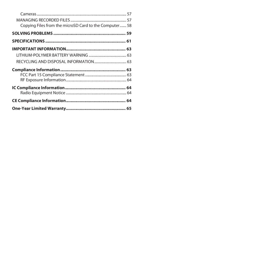 Uniden G955 manual Specifications Important Information 