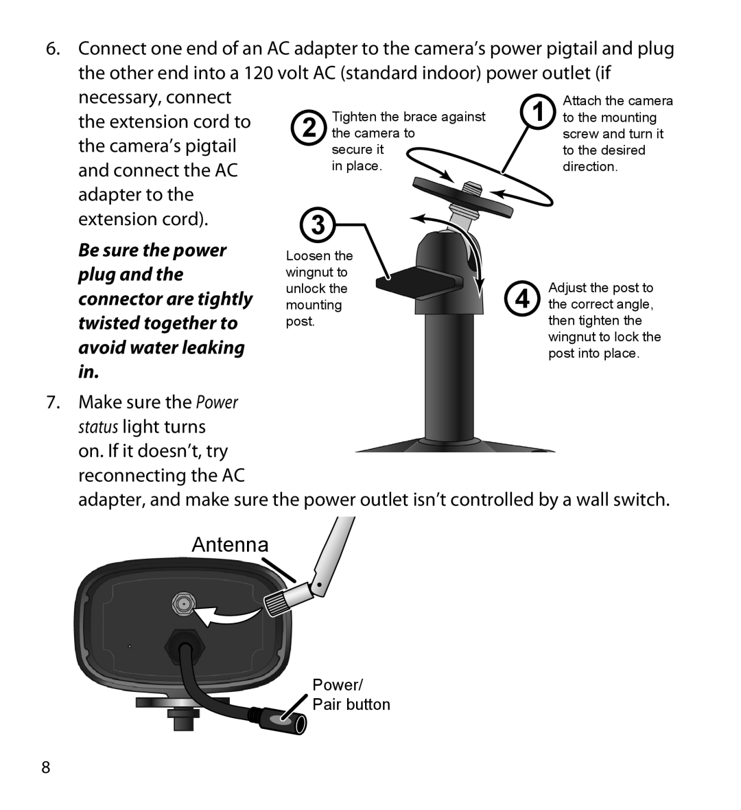 Uniden GC45W user manual Antenna 