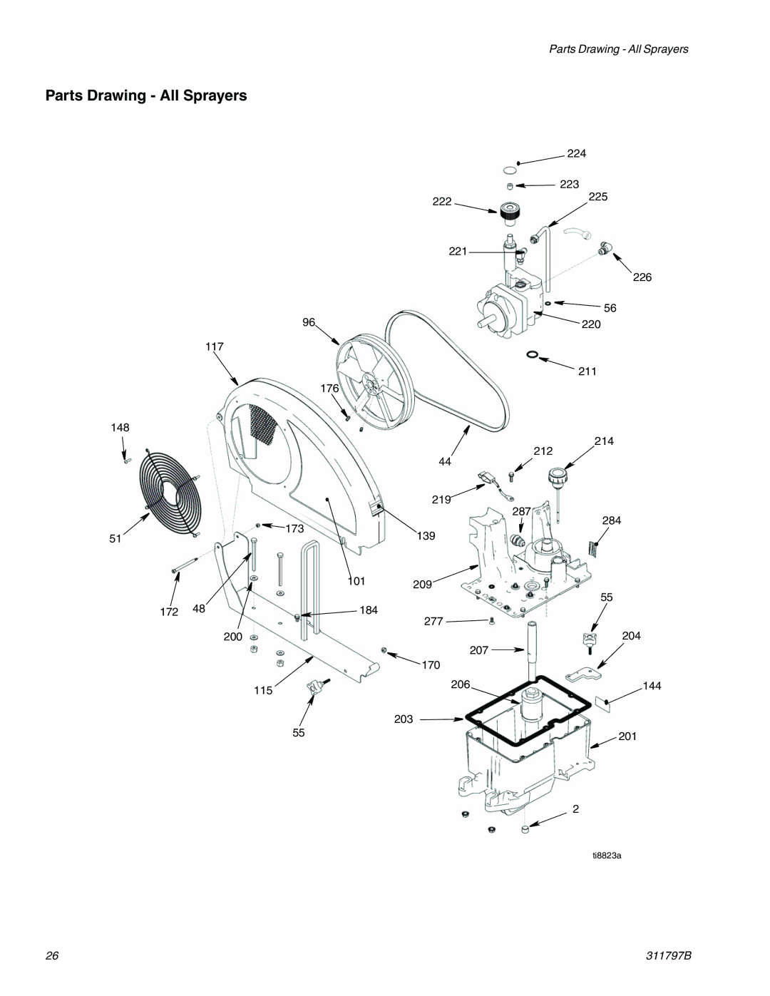 Uniden GH 130, GH 230, GH 200, GH 300 important safety instructions Parts Drawing All Sprayers 