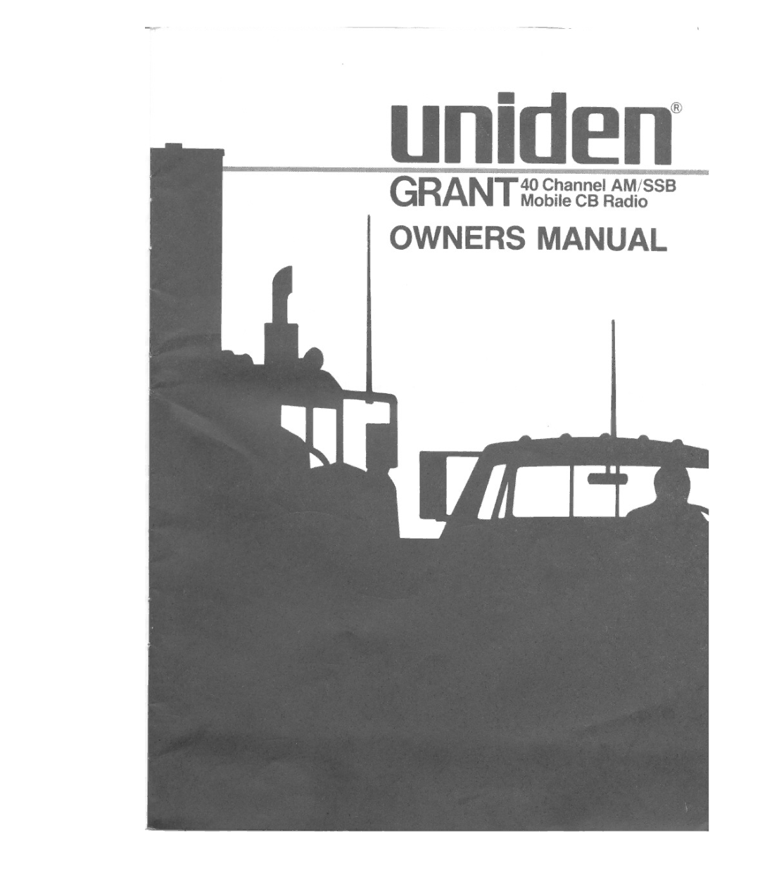 Uniden GRANT owner manual Uniden@ 