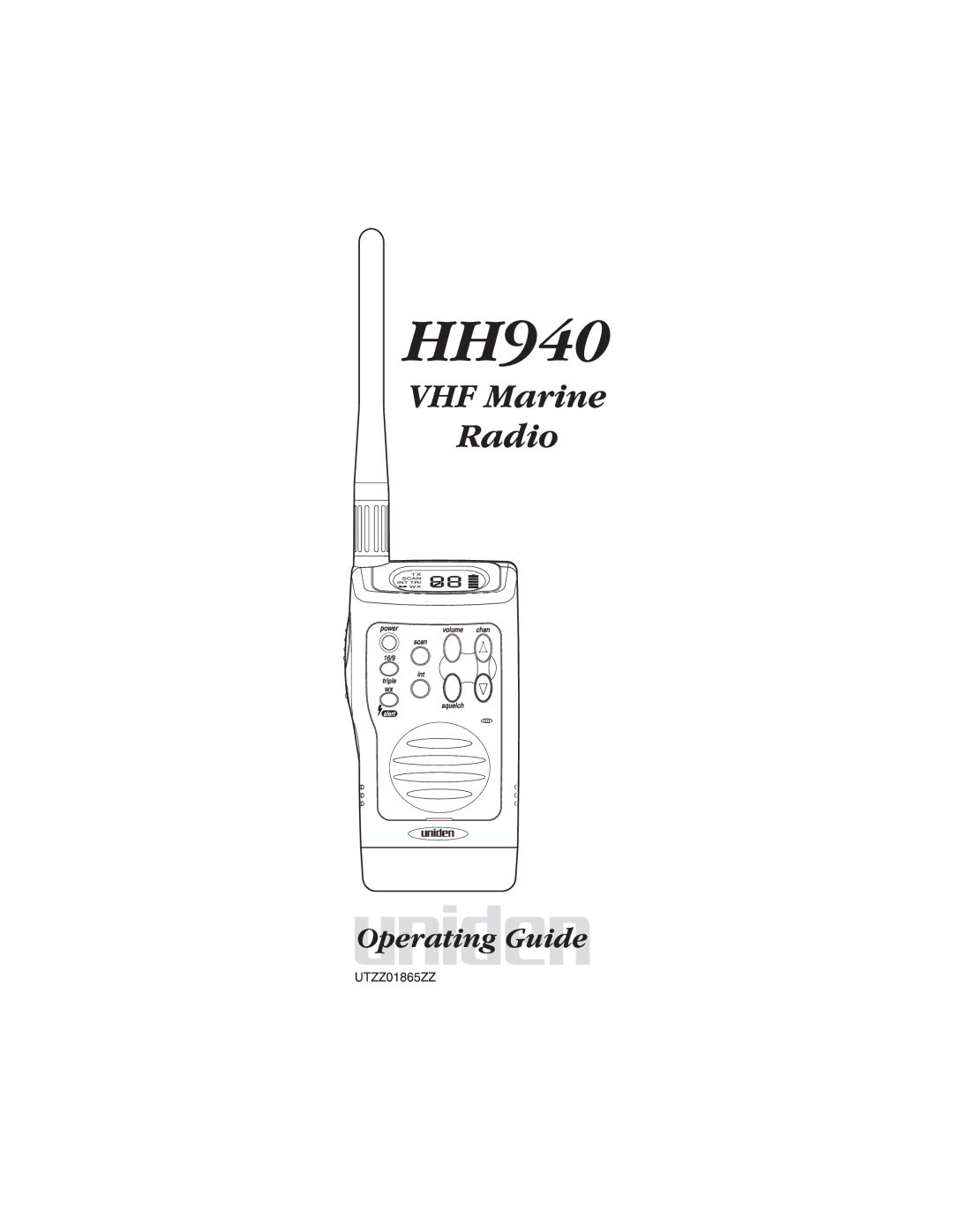 Uniden HH940 manual 