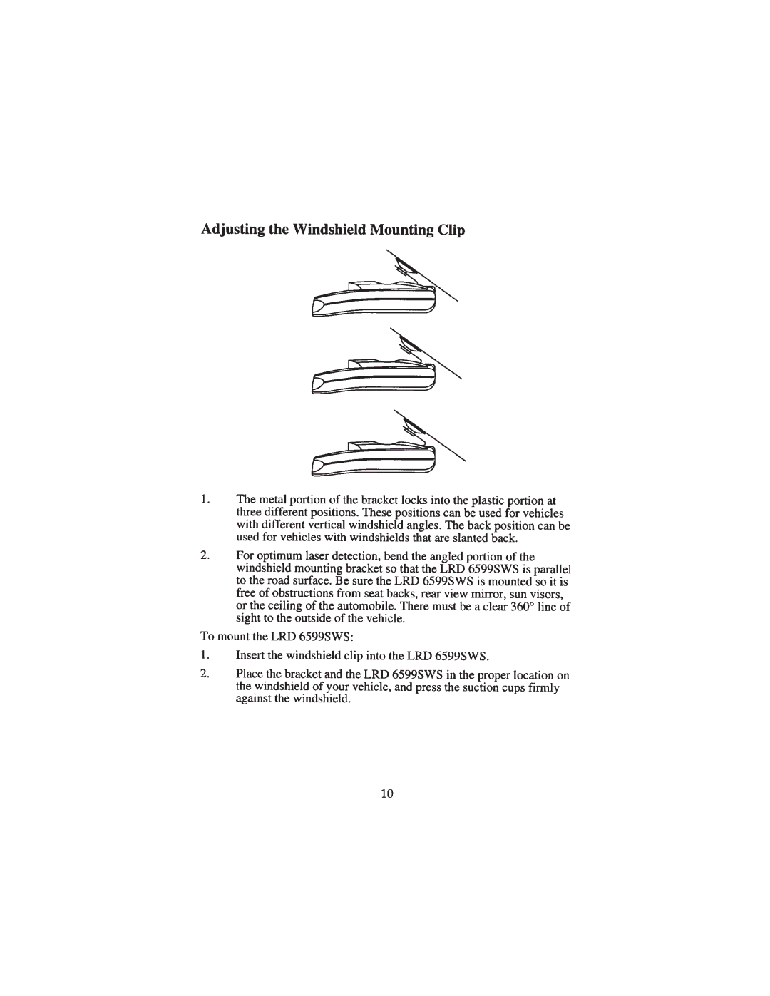 Uniden LRD 6599SWS manual 