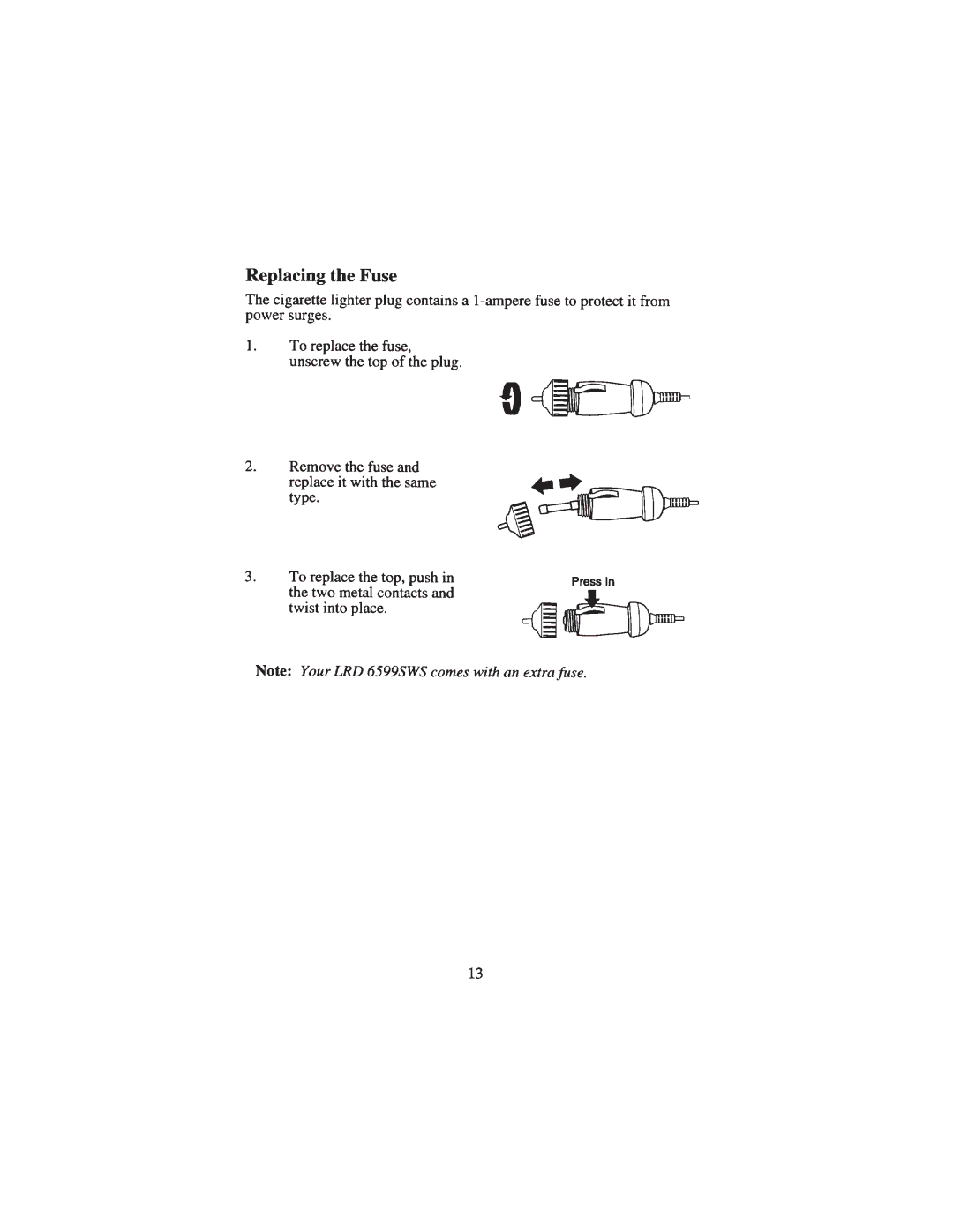 Uniden LRD 6599SWS manual 