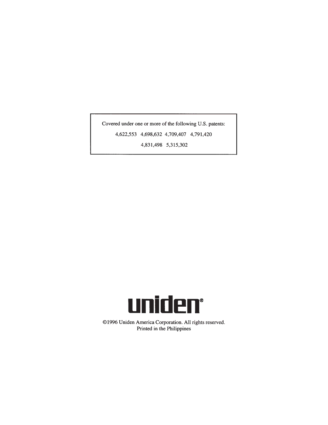 Uniden LRD 6599SWS manual 