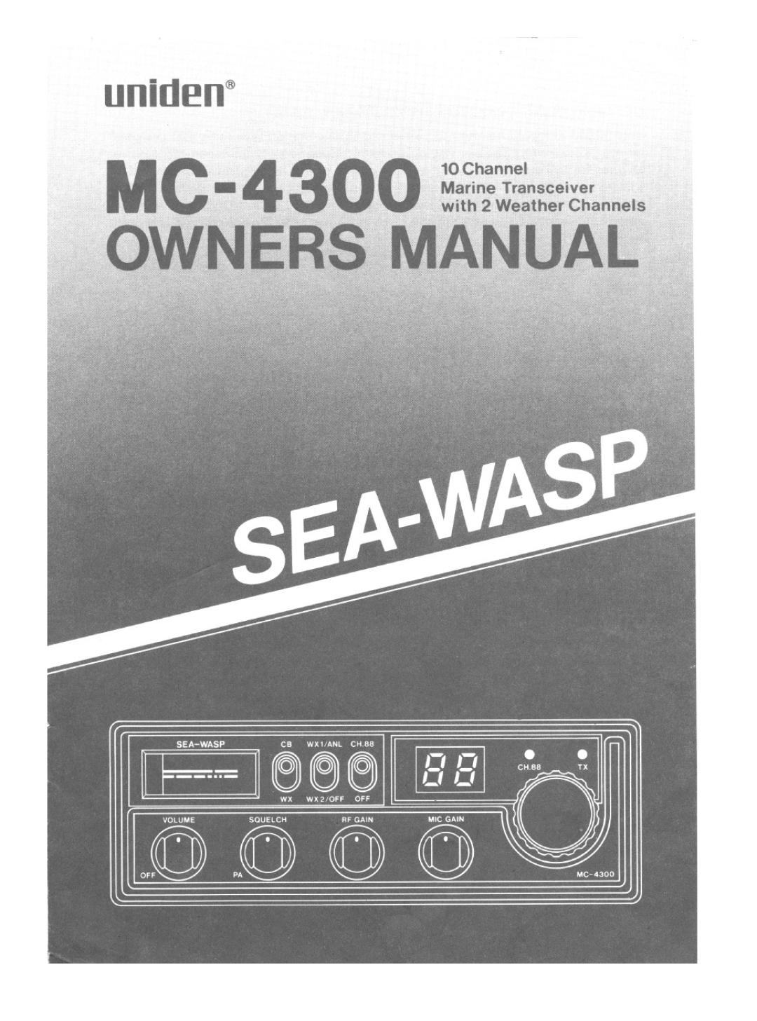 Uniden MC-4300 manual uni.den@ 