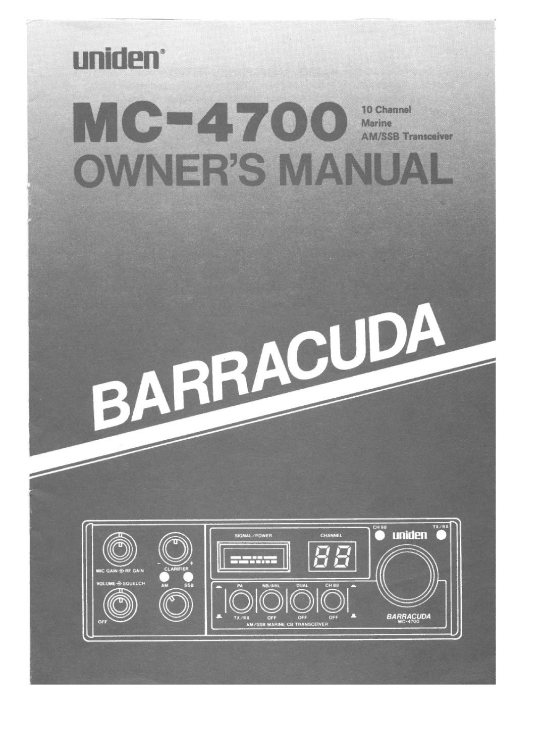 Uniden MC-4700 manual 