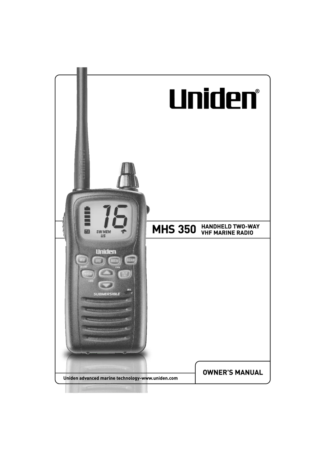 Uniden MHS350 manual 