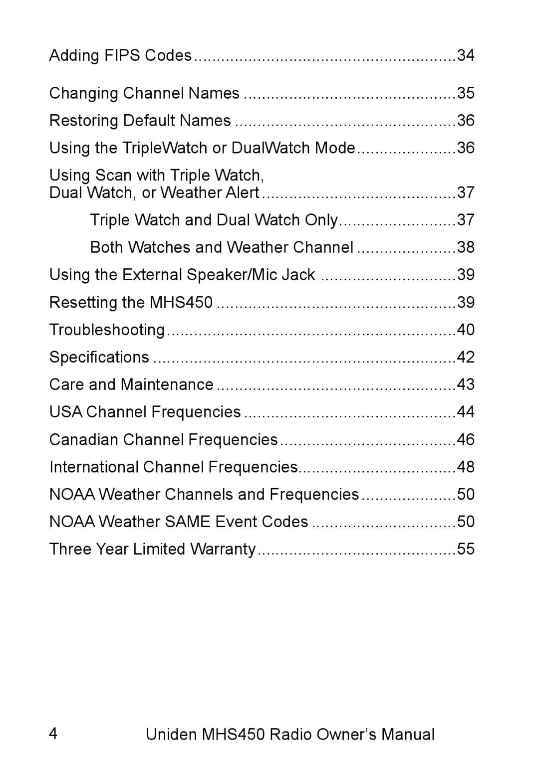 Uniden MHS450 owner manual Using Scan with Triple Watch 