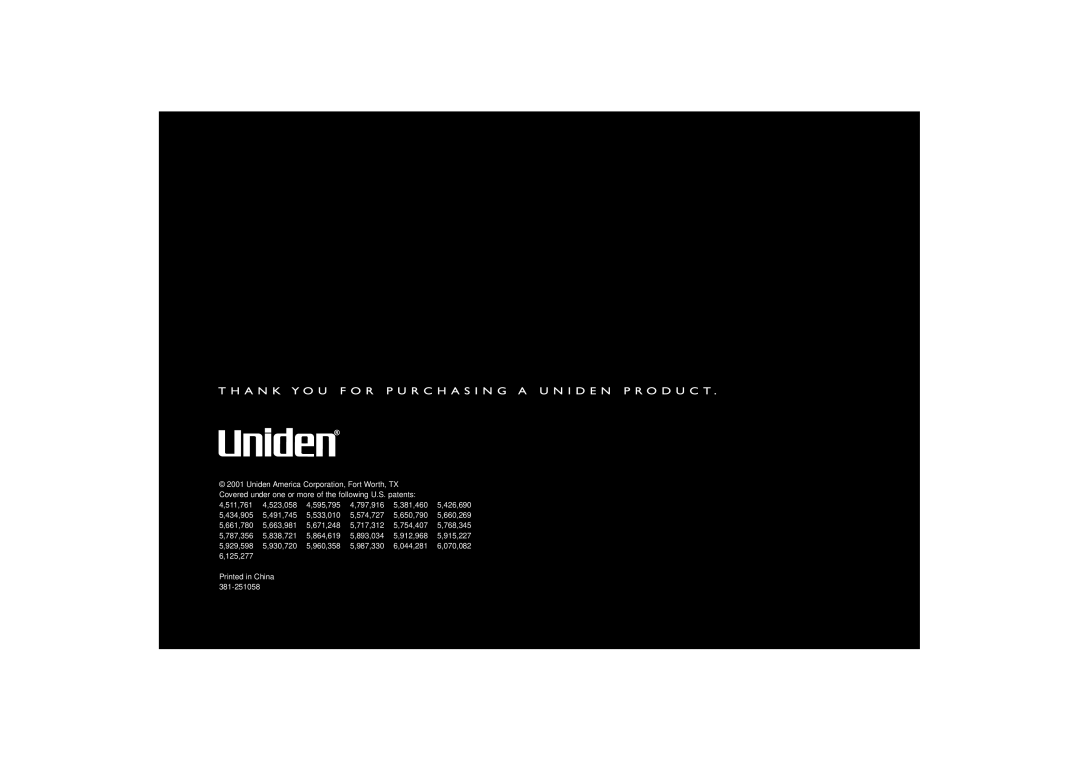 Uniden OCT4960-2 manual 