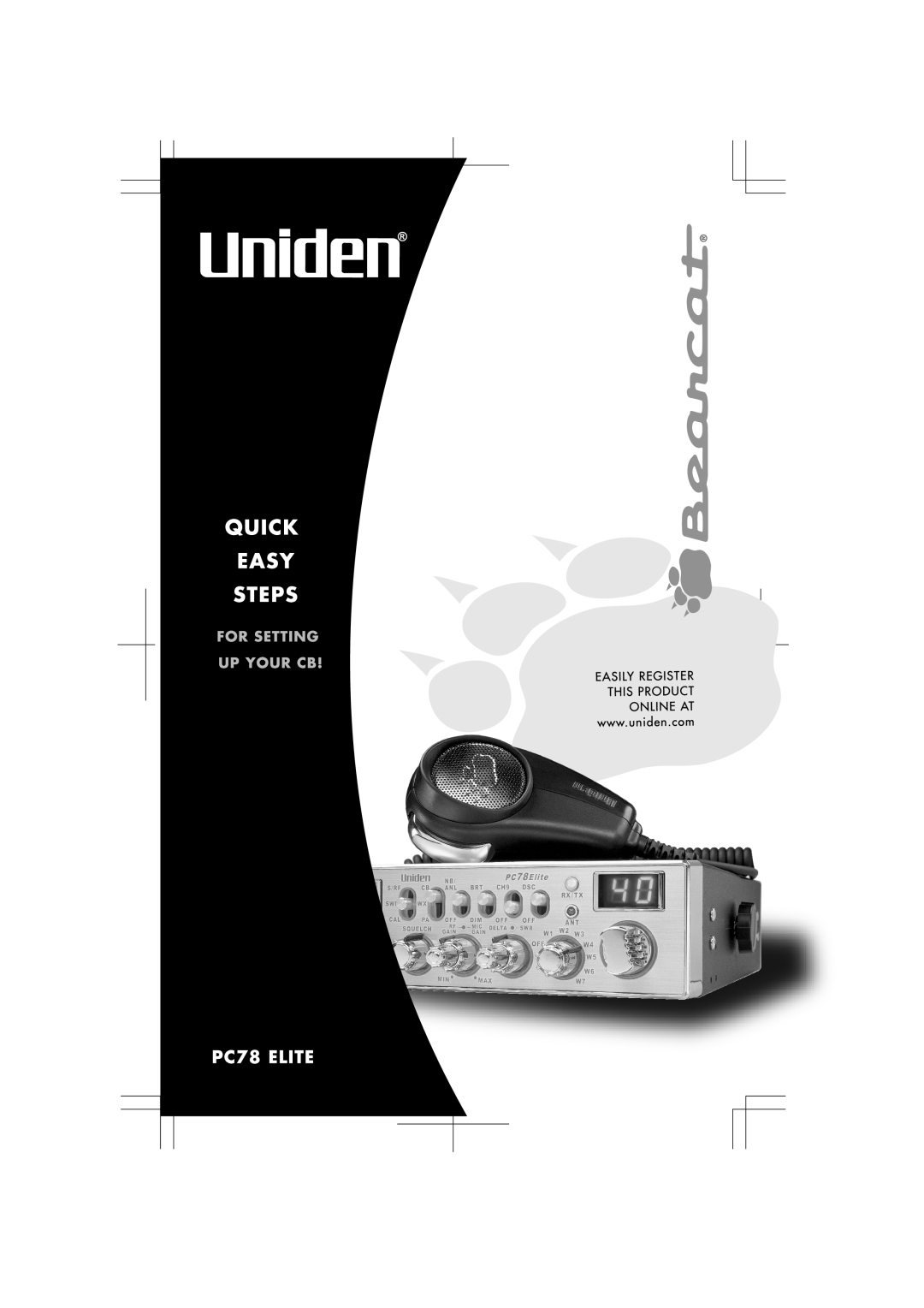 Uniden PC78 manual 